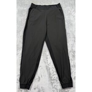 Athleta Textured Brooklyn Jogger Black Pants Women 4P Petite Activewear Travel